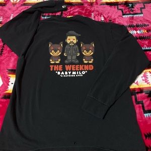 A Bathing Ape Baby Milo x The Weeknd Long Sleeve Tee Men’s Size XXL Pre-Owned